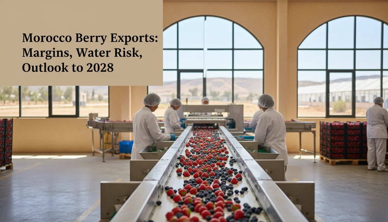 Morocco Berry Exports: Margins, Water Risk, Outlook to 2028