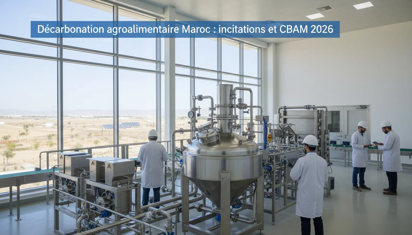 Décarbonation agroalimentaire Maroc : incitations et CBAM 2026